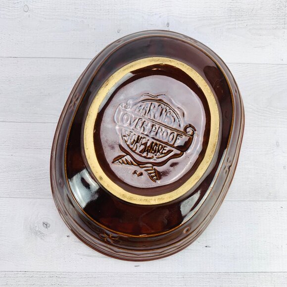 Vintage Marcrest DAISY DOT MCR2 Stoneware Oven Proof Divided Serving Bowl USA - Picture 6 of 9